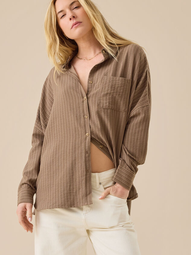 Georgina Striped Button Down Detail 4 - TULLABEE