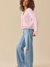 Salome Lace Trim Cardigan Detail 5 - TULLABEE