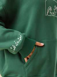 All is Calm Nativity Hoodie Detail 3 - TULLABEE