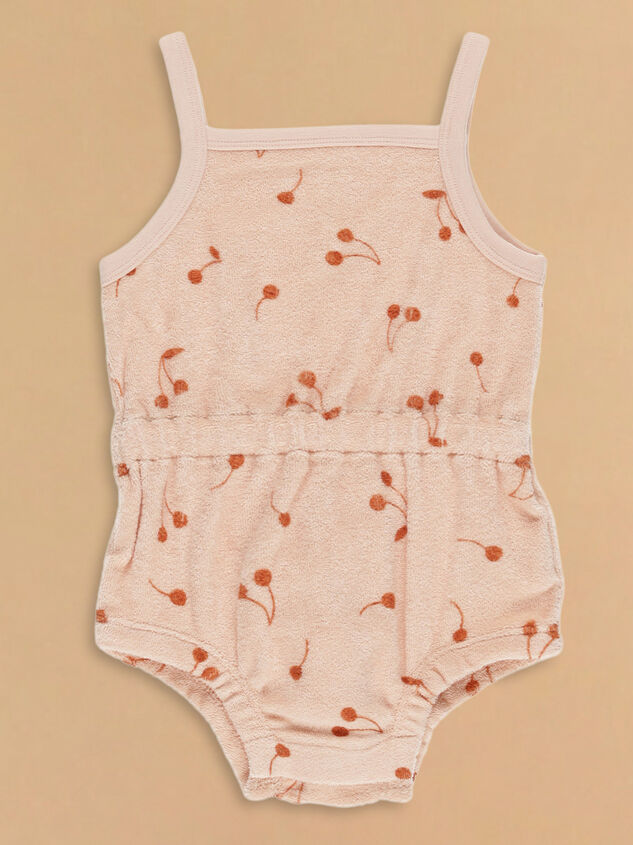 Cherries Terry Knit Romper by Quincy Mae - TULLABEE
