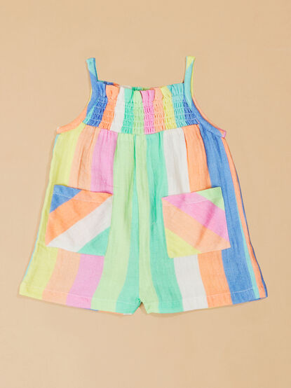 Charity Striped Baby Halter Romper - TULLABEE