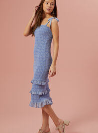 Sienna Smocked Midi Dress Detail 3 - TULLABEE