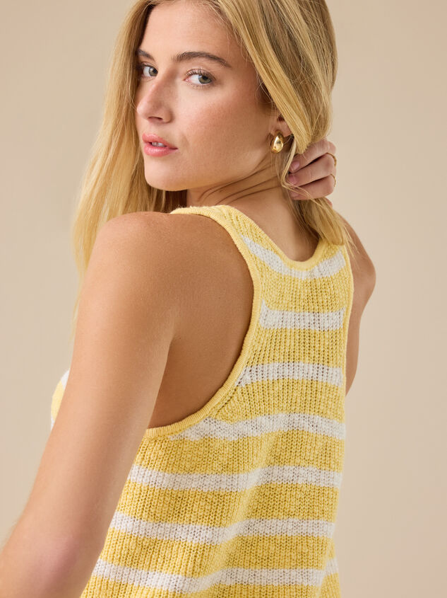 Chiara Striped Crochet Tank Detail 5 - TULLABEE