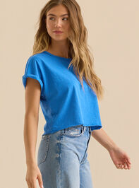 Demi Slub Roll Sleeve Tee Detail 3 - TULLABEE