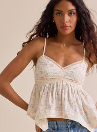 Kylie Floral Babydoll Tank - TULLABEE