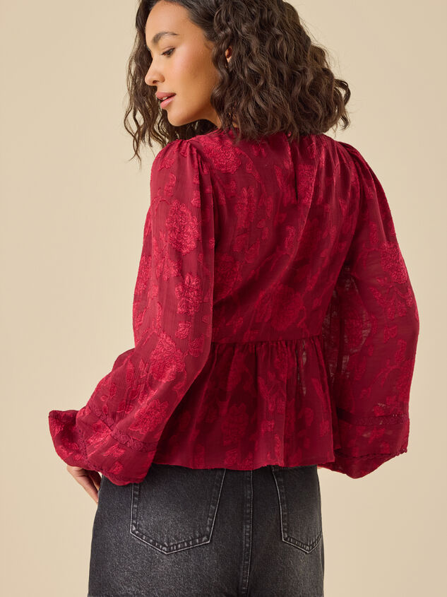 Eve Floral Lace Top Detail 4 - TULLABEE