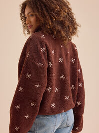 Leanna Sherpa Bow Pullover Detail 5 - TULLABEE