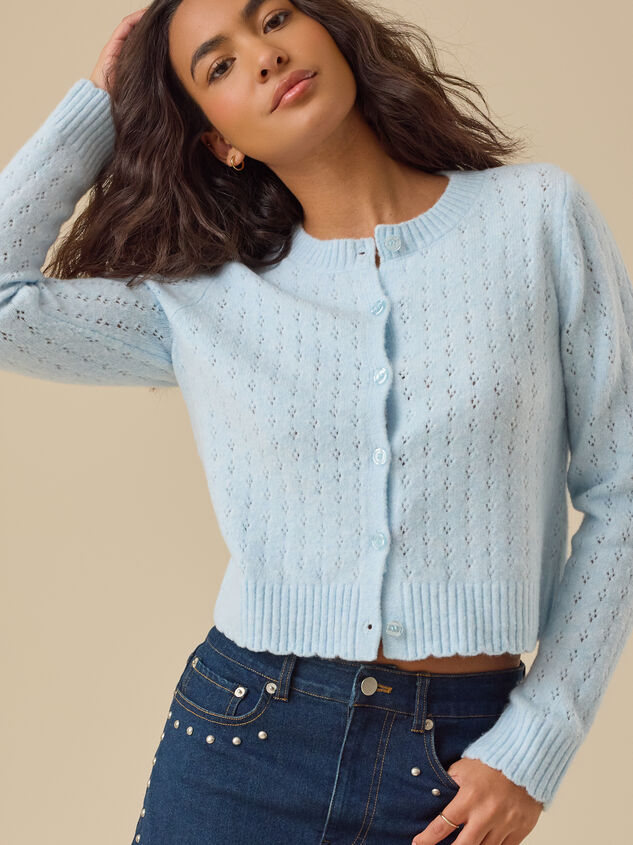 Olivia Pointelle Cardigan - TULLABEE