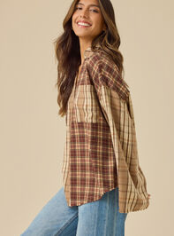 Adelaide Mixed Plaid Top Detail 5 - TULLABEE