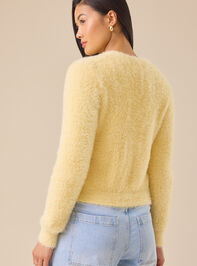 Camelia Fuzzy Cardigan Detail 5 - TULLABEE