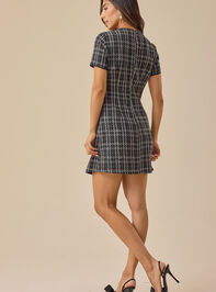 Cheyenne Tweed Mini Dress Detail 4 - TULLABEE