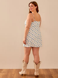 Megan Floral Mini Dress Detail 4 - TULLABEE