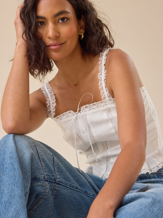 Wesley Lace Tank Detail 4 - TULLABEE
