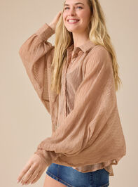 Arie Chiffon Button Down Top Detail 4 - TULLABEE