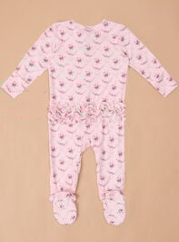 Lidia Floral Ruffle Footie Detail 3 - TULLABEE