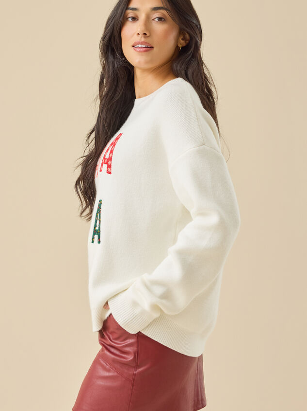 Falala Embroidered Sweater Detail 4 - TULLABEE