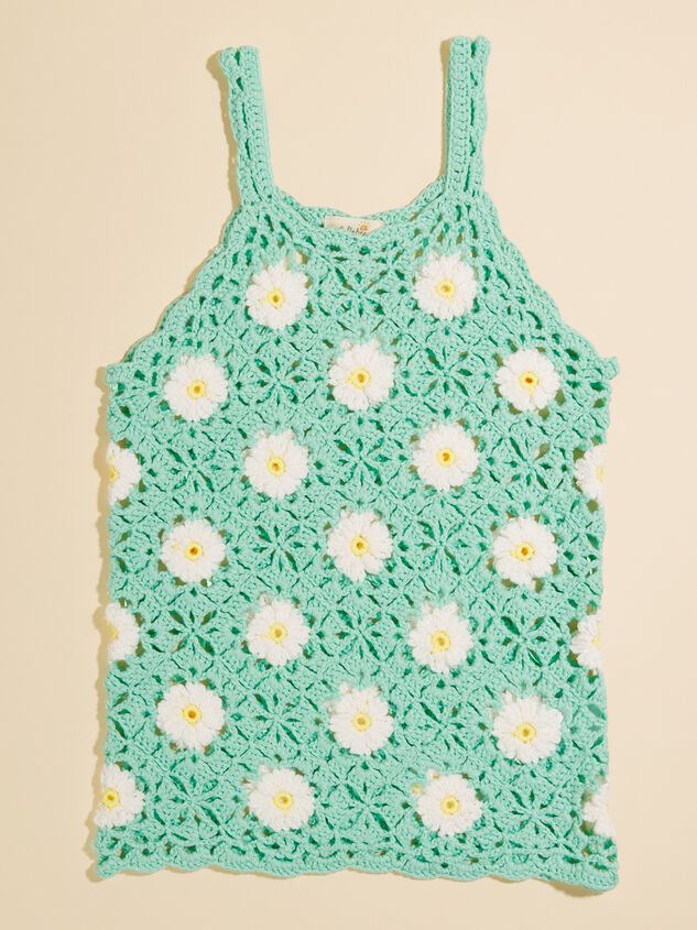 Daisy Crochet Toddler Coverup Detail 2 - TULLABEE