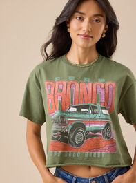 Ford Bronco Retro Cropped Tee Detail 3 - TULLABEE