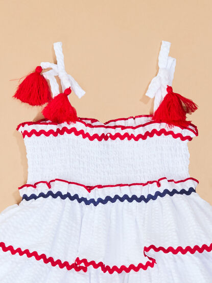 Americana Fun Ric Rac Dress - TULLABEE