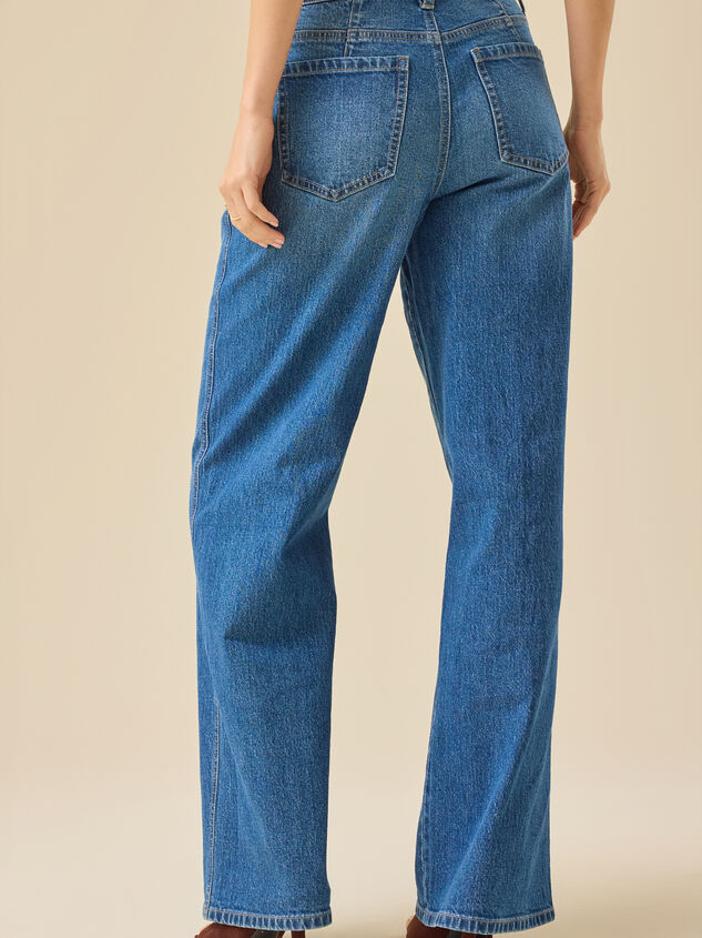 Nina Mid-Rise Wide Leg Jeans Detail 4 - TULLABEE