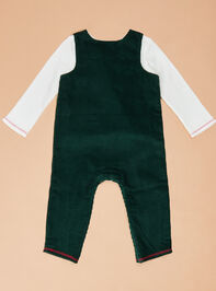 Santa Corduroy Overalls by Mudpie Detail 2 - TULLABEE