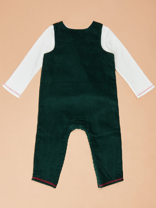 Santa Corduroy Overalls by Mudpie Detail 2 - TULLABEE