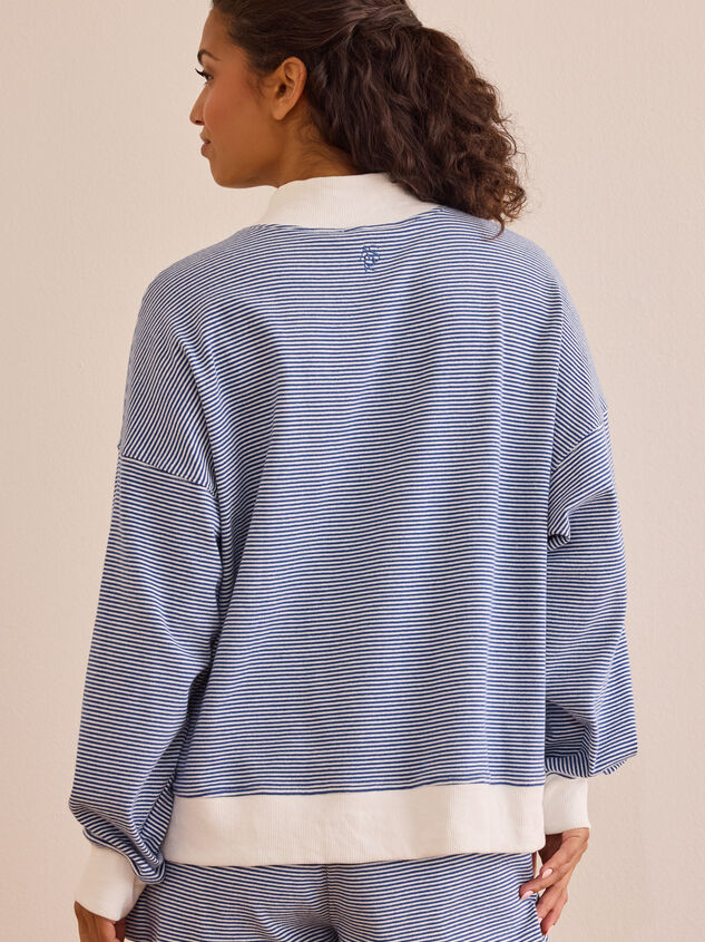 Step Out Striped Mock Neck Detail 4 - TULLABEE