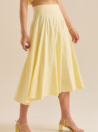 Grace Linen Midi Skirt Detail 4 - TULLABEE