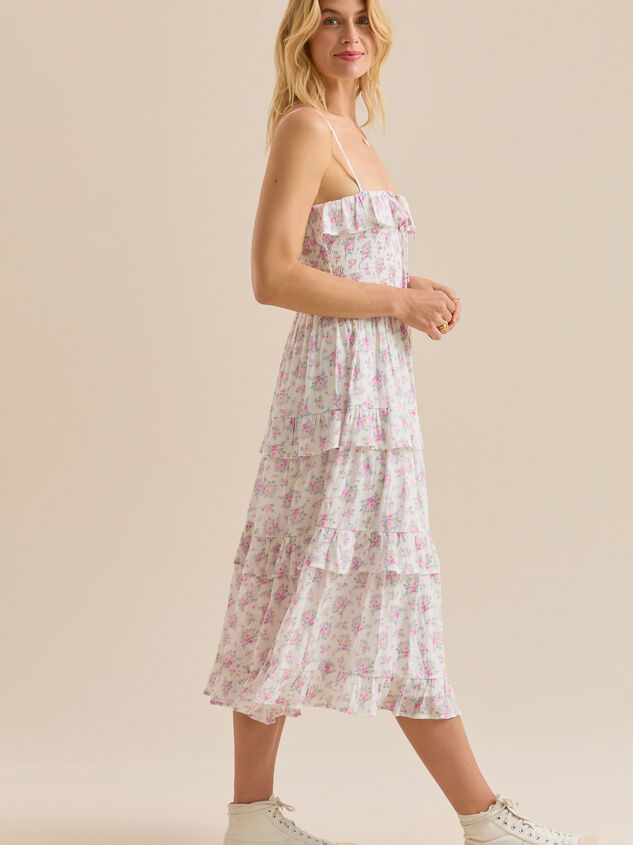 Kathy Floral Maxi Dress Detail 3 - TULLABEE