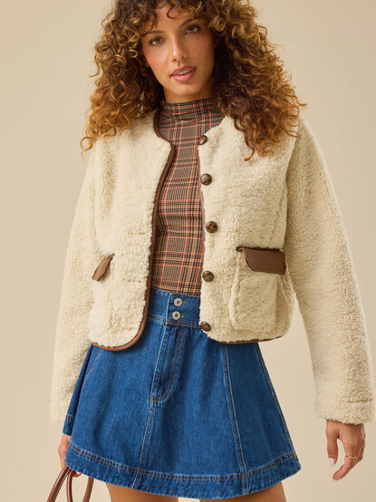 Emberly Fur Jacket - TULLABEE