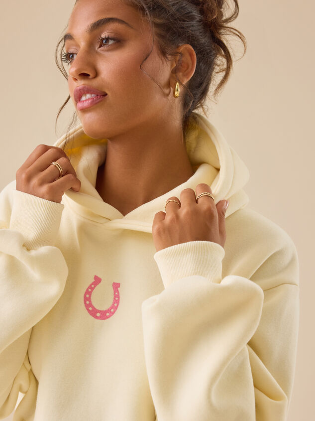 How Lucky Are We Oversized Hoodie Detail 4 - TULLABEE