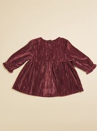 Marjorie Velvet Baby Dress Detail 3 - TULLABEE