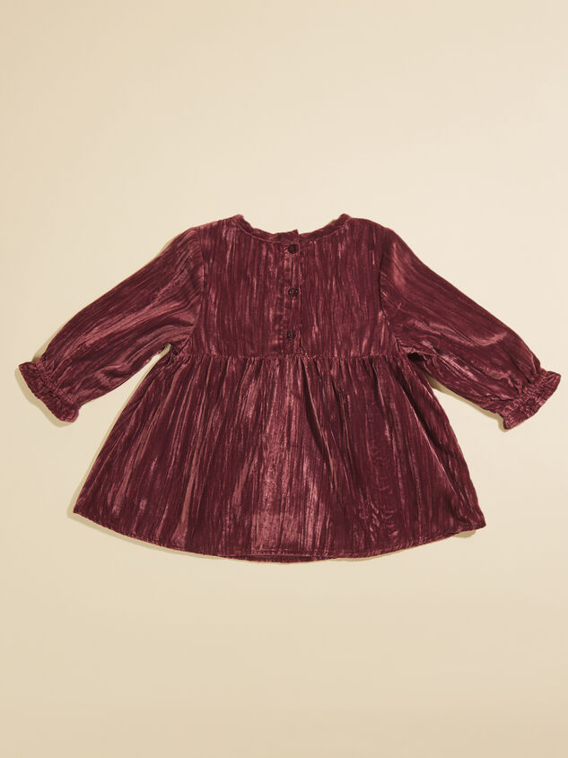 Marjorie Velvet Baby Dress Detail 3 - TULLABEE