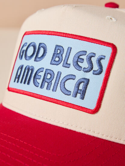 God Bless America Trucker Hat - TULLABEE