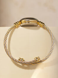 Twisted Cuff Round Watch Detail 4 - TULLABEE