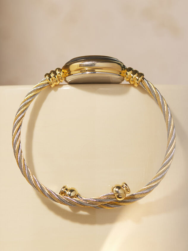 Twisted Cuff Round Watch Detail 4 - TULLABEE