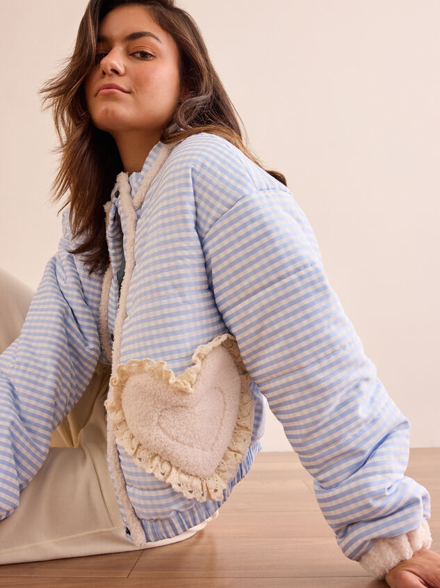 Gingham Heart Patch Jacket - TULLABEE