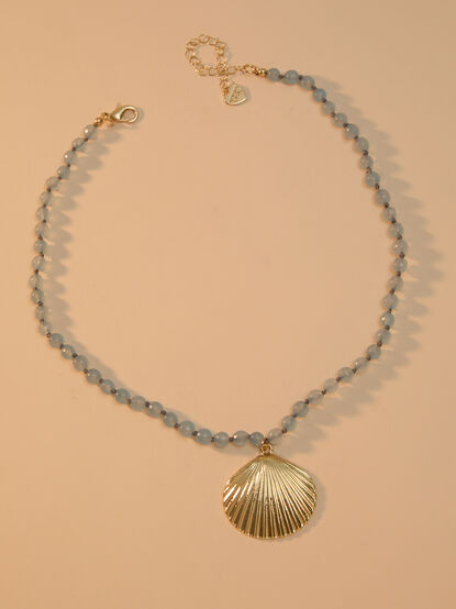 Scallop Shell Beaded Necklace - TULLABEE