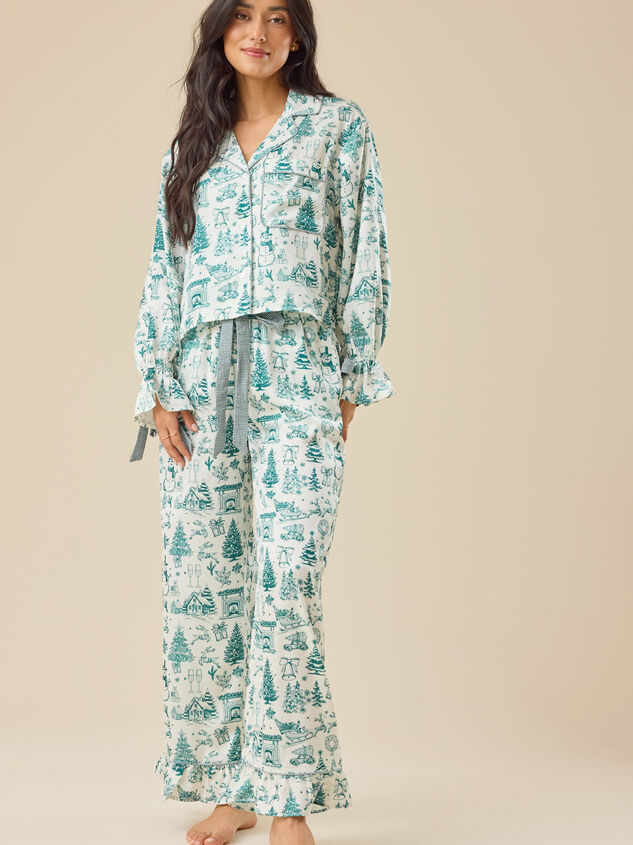 Kamila Satin Toile Sleep Top Detail 3 - TULLABEE