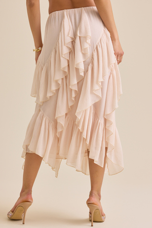 Atlas Ruffle Midi Skirt - Altar'd State - 