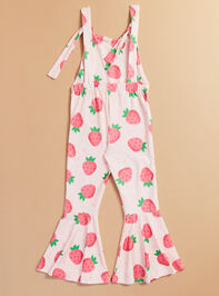 Chelsea Strawberries Flare Jumpsuit Detail 3 - TULLABEE