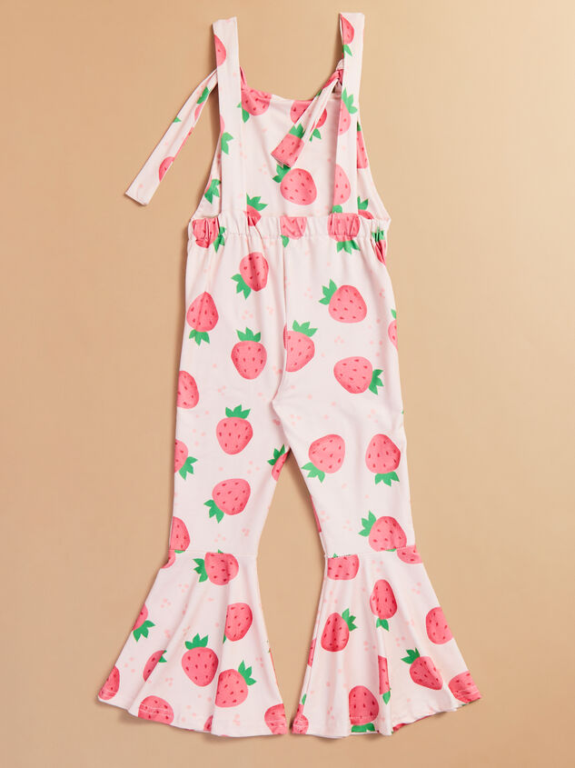 Chelsea Strawberries Flare Jumpsuit Detail 3 - TULLABEE