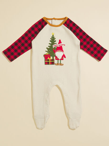 Gnome Checkered Footie by MudPie - TULLABEE