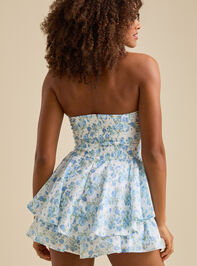 Melanie Strapless Floral Romper Detail 5 - TULLABEE