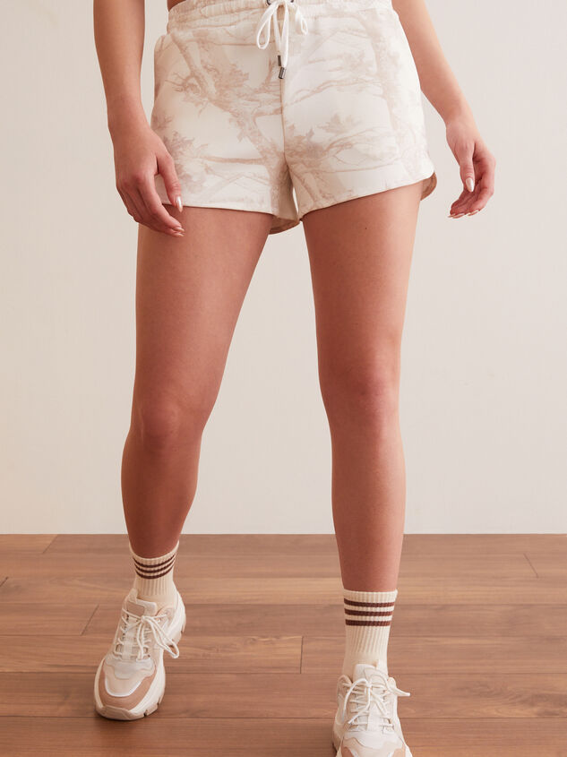 Supersoft Camo Lounge Shorts Detail 3 - TULLABEE