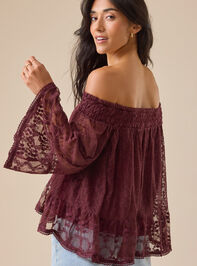 Gabriella Off-Shoulder Lace Top Detail 5 - TULLABEE