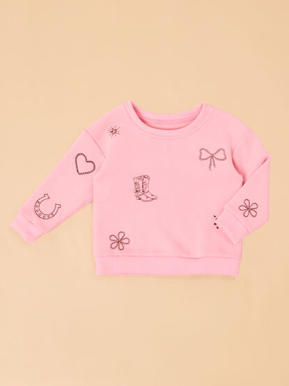 Cowgirl Icons Embroidered Sweatshirt - TULLABEE
