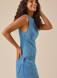 Luca Denim Mini Dress Detail 4 - TULLABEE