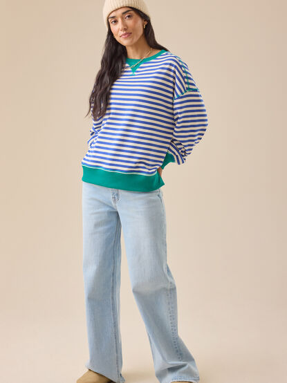 Pace Setter Stripe Crewneck - TULLABEE