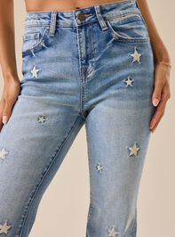 Anslie Star Embroidered Jeans Detail 3 - TULLABEE